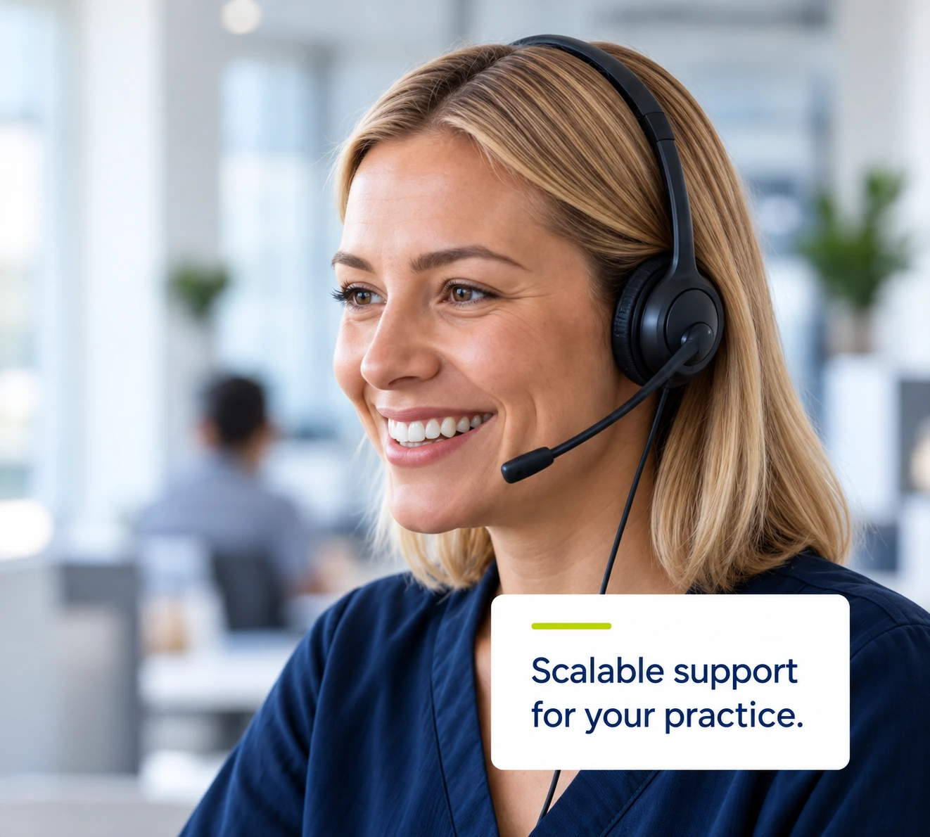 Healthcare practice and remote support team